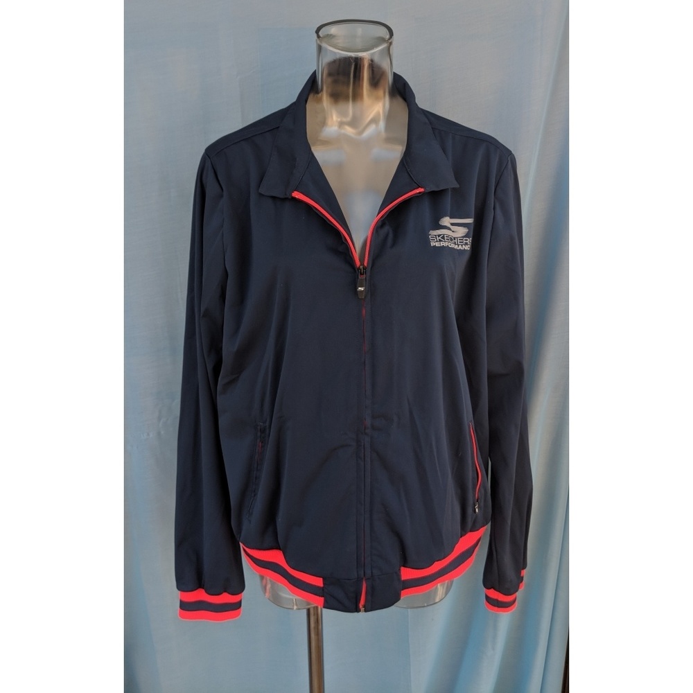 Sketchers Navy Blue and Neon Pink Windbreaker